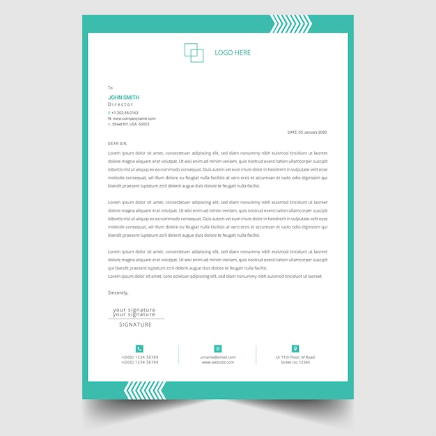 Corporate Business Letterhead Design Template