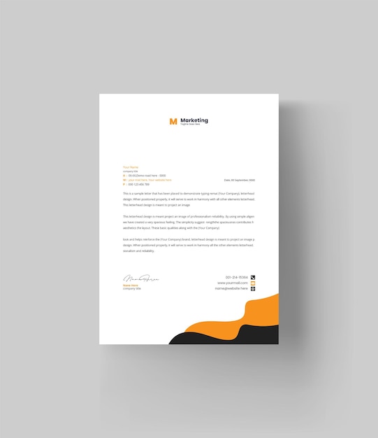 corporate business letterhead design template