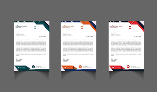 Corporate Business Letterhead Design Template