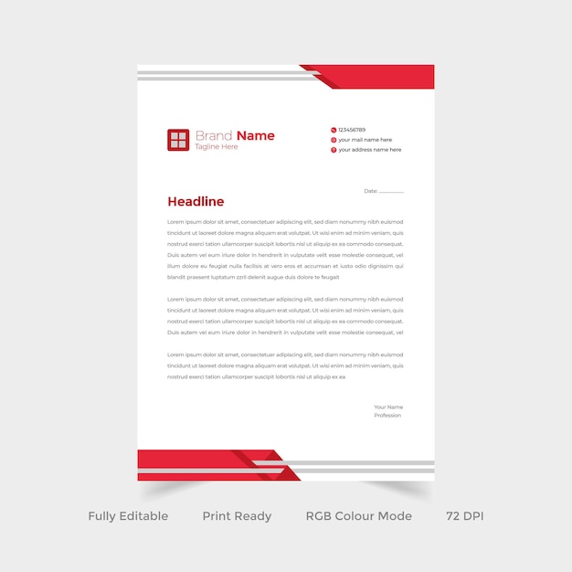 Corporate business letterhead design template