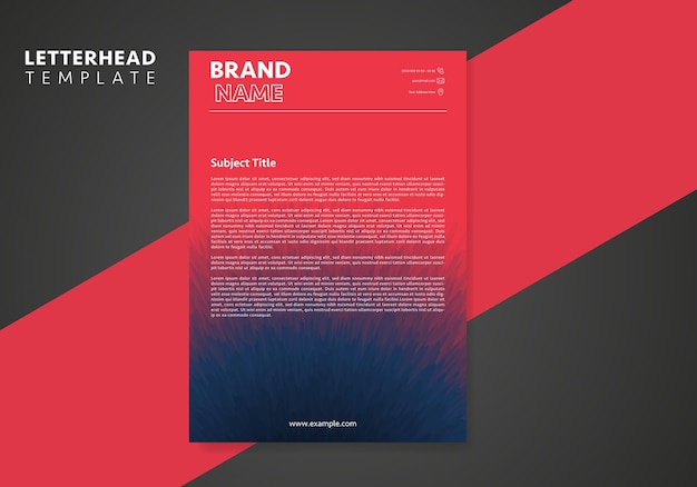 Corporate Business Letterhead, Elegant and minimalist style letterhead template design