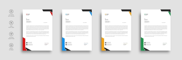 Corporate or business letterhead template design