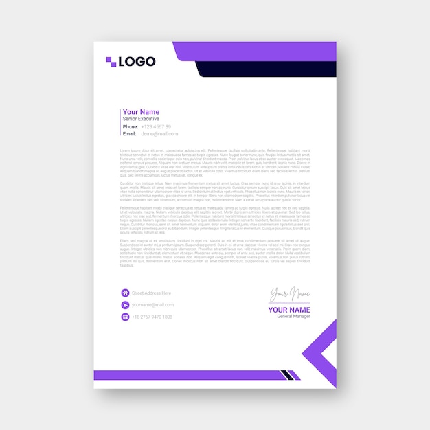 Corporate business letterhead template