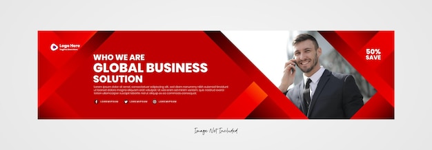 Vector corporate business and linkedin banner digital marketing template