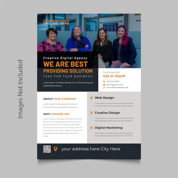 Vector corporate business and marketing agency premium vector