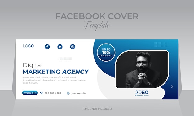 Corporate Business marketing agency social media cover photo web banner for modern business