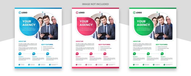 corporate business marketing flyer design template set 7