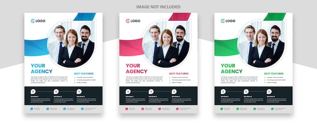 corporate business marketing flyer design template set 8