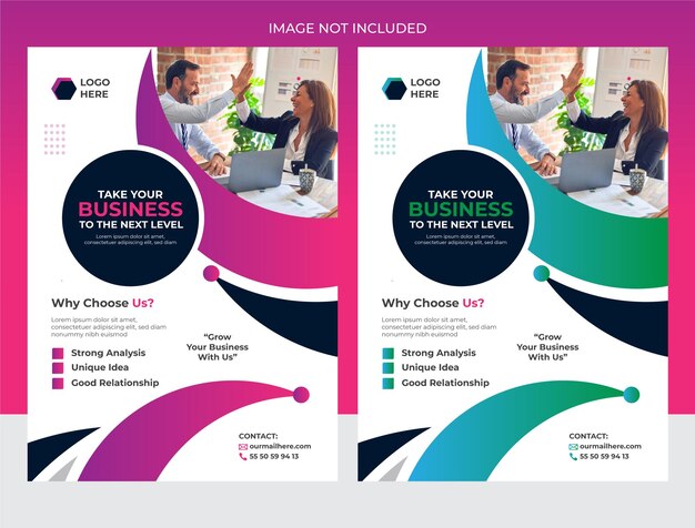 Vector corporate business marketing flyer template design set brochure flyer design tempalate for promotion