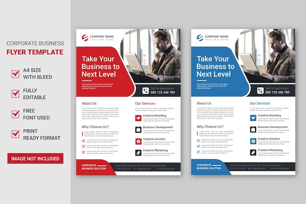 Corporate business marketing flyer template