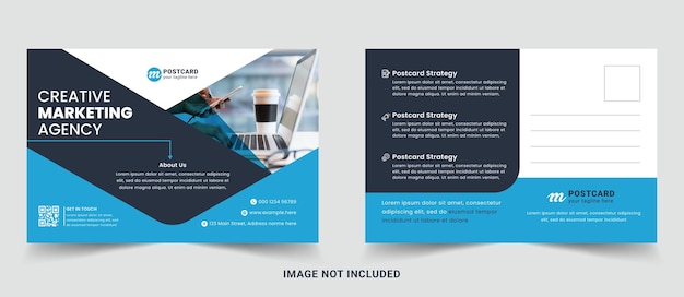 Corporate business marketing postcard template
