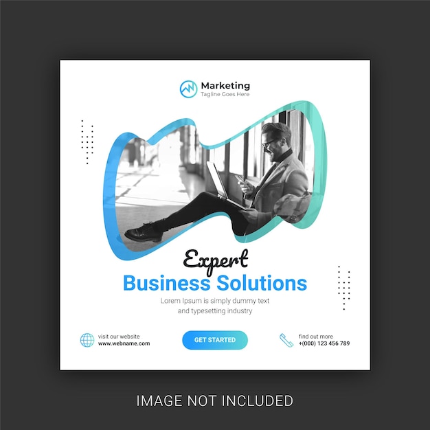 Corporate business marketing social media post or banner template