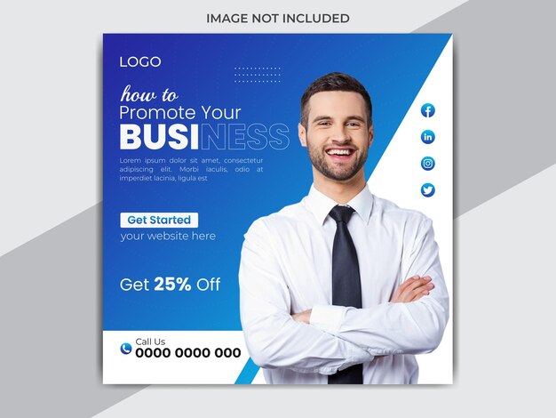 Corporate business marketing social media post design template