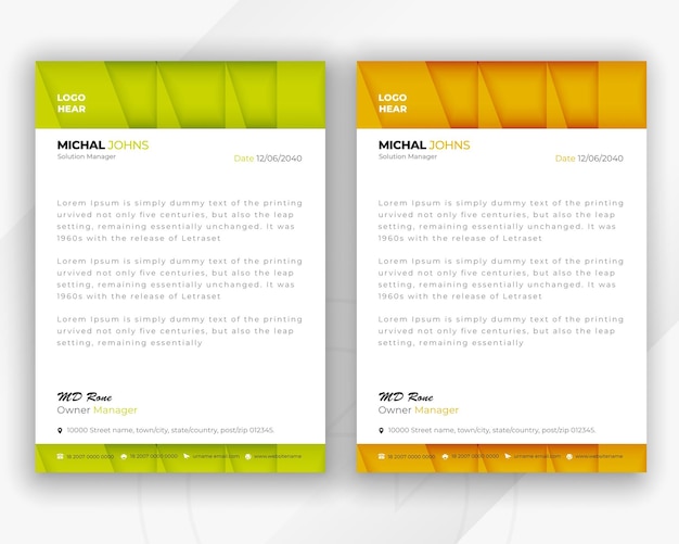 Corporate business and modern email signature letterhead design template