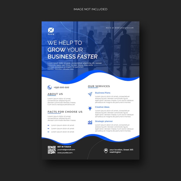 Vector corporate business modern flyer template