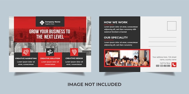 Vector corporate business modern postcard or eddm