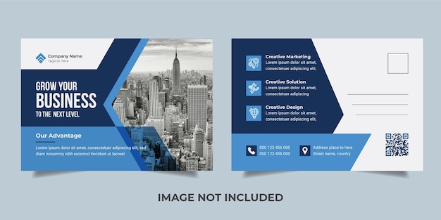 Vector corporate business modern postcard or eddm