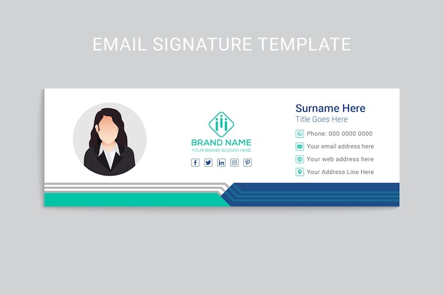 Corporate business multi purpose email signature templates