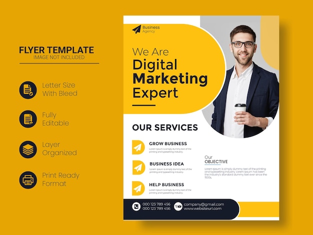 Vector corporate business multipurpose flyer design and brochure cover page template