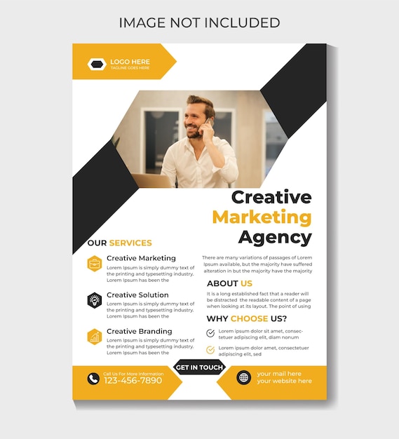 Corporate business multipurpose flyer design and brochure cover page template