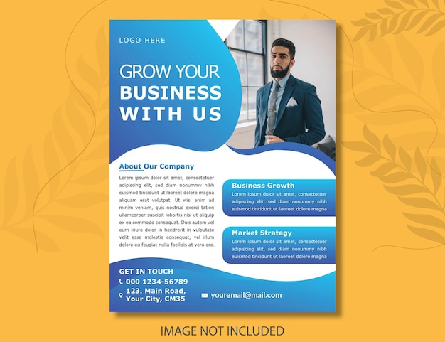 Corporate business multipurpose flyer design and brochure cover page template