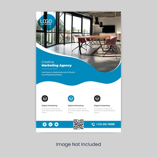 Corporate business multipurpose flyer design and brochure cover page template