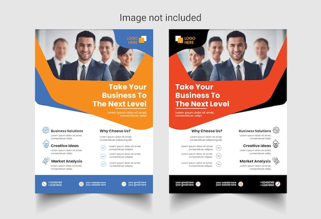 Corporate business multipurpose flyer design and brochure template cover page design