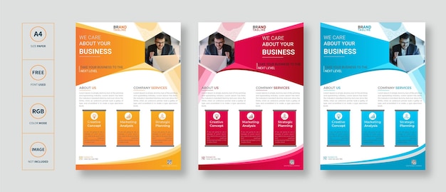 Vector corporate business multipurpose flyer design and brochure template