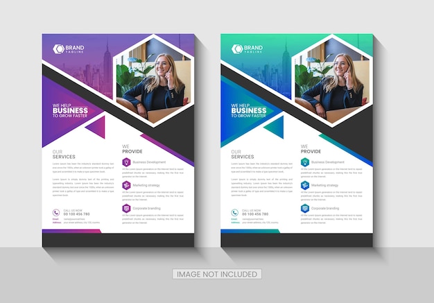 Vector corporate business multipurpose poster flyer design template premium vector