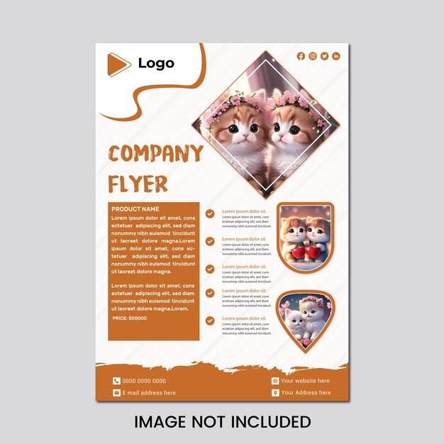 Vector corporate business pet flyer template design