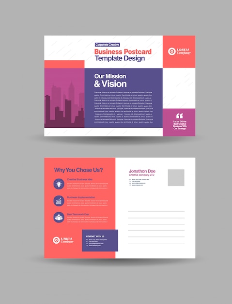 Corporate business postcard design | save the date invitation card | direct mail eddm design  