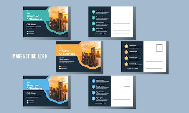 Шаблон дизайна открытки корпоративного бизнеса