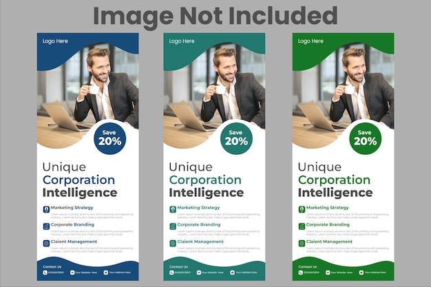 Vector corporate business postcard design template