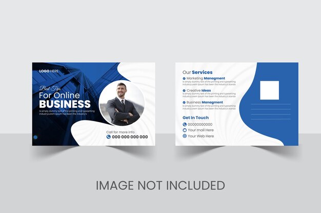 Corporate business postcard design template