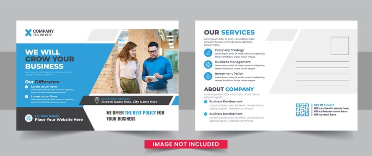 Corporate business postcard design