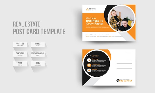 Corporate business postcard or EDDM postcard.Event Card Design, Invitation Design, Direct Mail EDDM