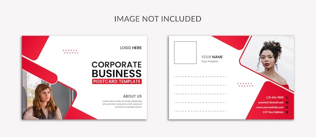 Corporate business postcard template design