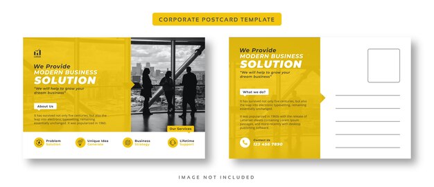 Corporate Business Postcard Template