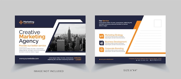 Corporate business postcard template