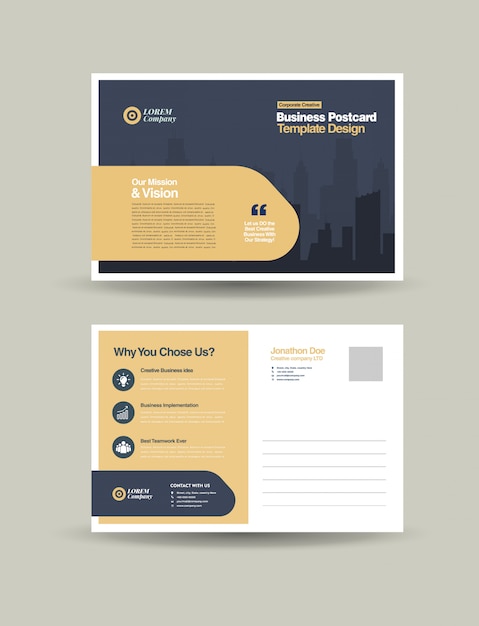 Corporate business postcard