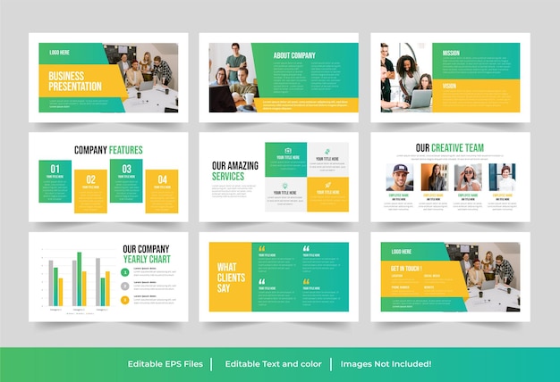 Corporate business presentation and business presentation powerpoint template