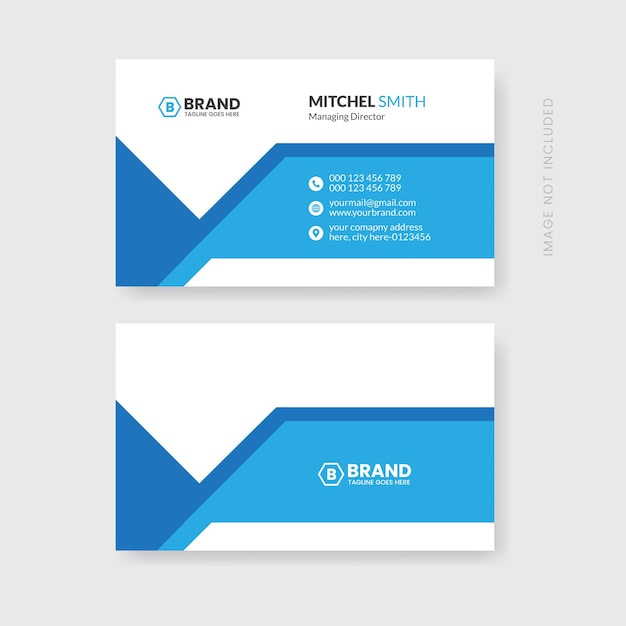 Шаблон дизайна профессиональной визитной карточки корпоративного бизнеса