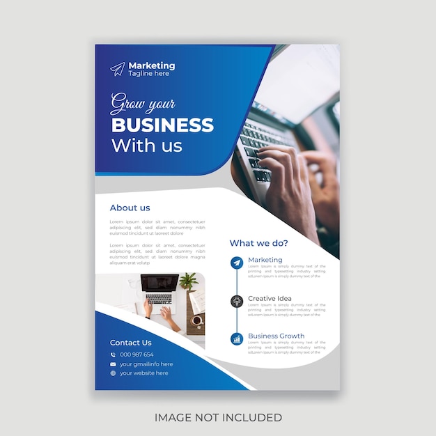 Vector corporate and business promotion flyer design template