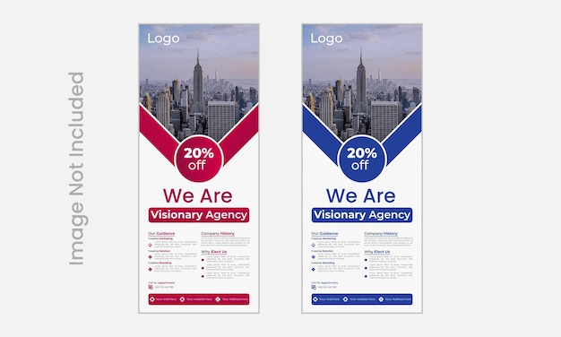 corporate business pull up roll up banner standee template with creative shapes and idea