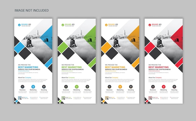 Corporate business rack card or dl flyer templates.