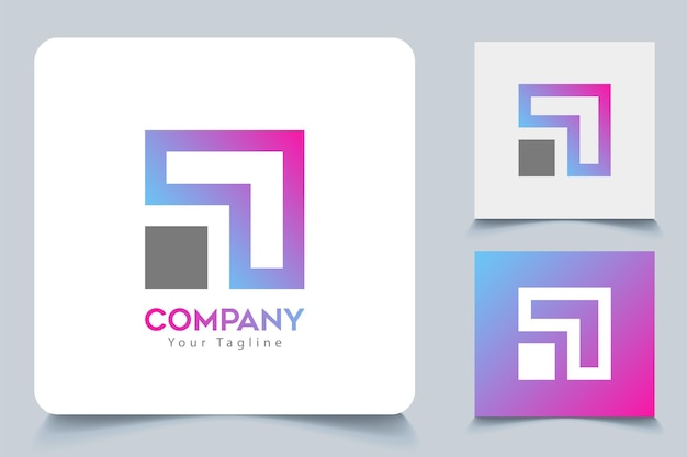 Vector corporate business realistic logo design. premium branding, gradient with premium vector.