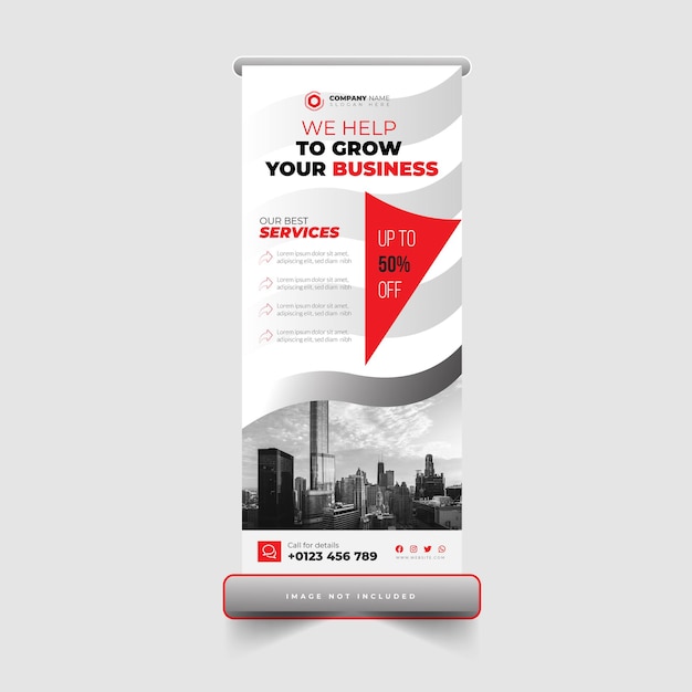 Vector corporate and business  roll up banner design template