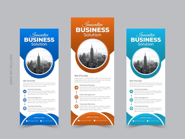 Corporate business roll up banner display standee for presentation purpose