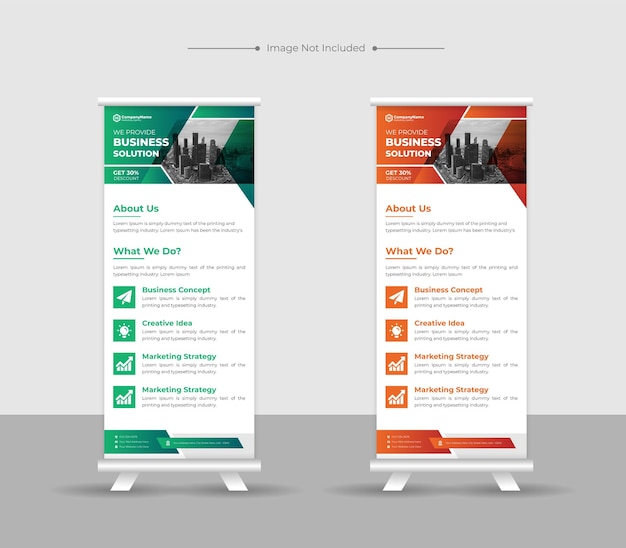 Corporate business roll up banner or stand or standee banner template