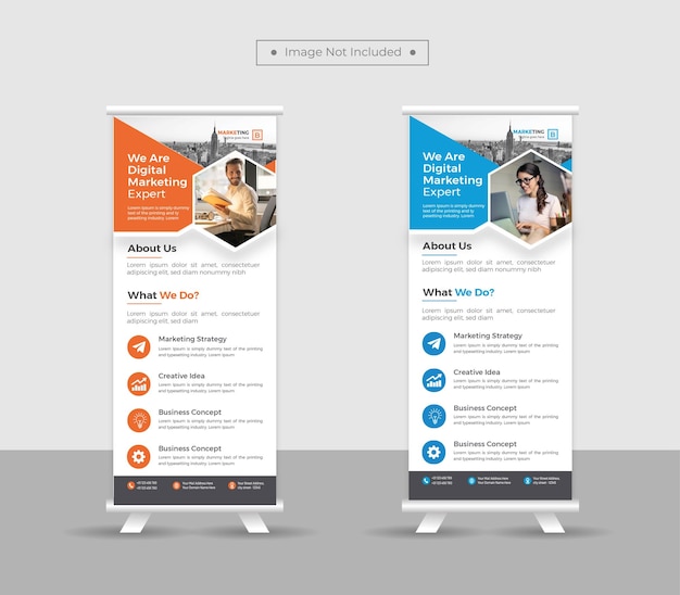 Corporate business Roll up banner stand template design